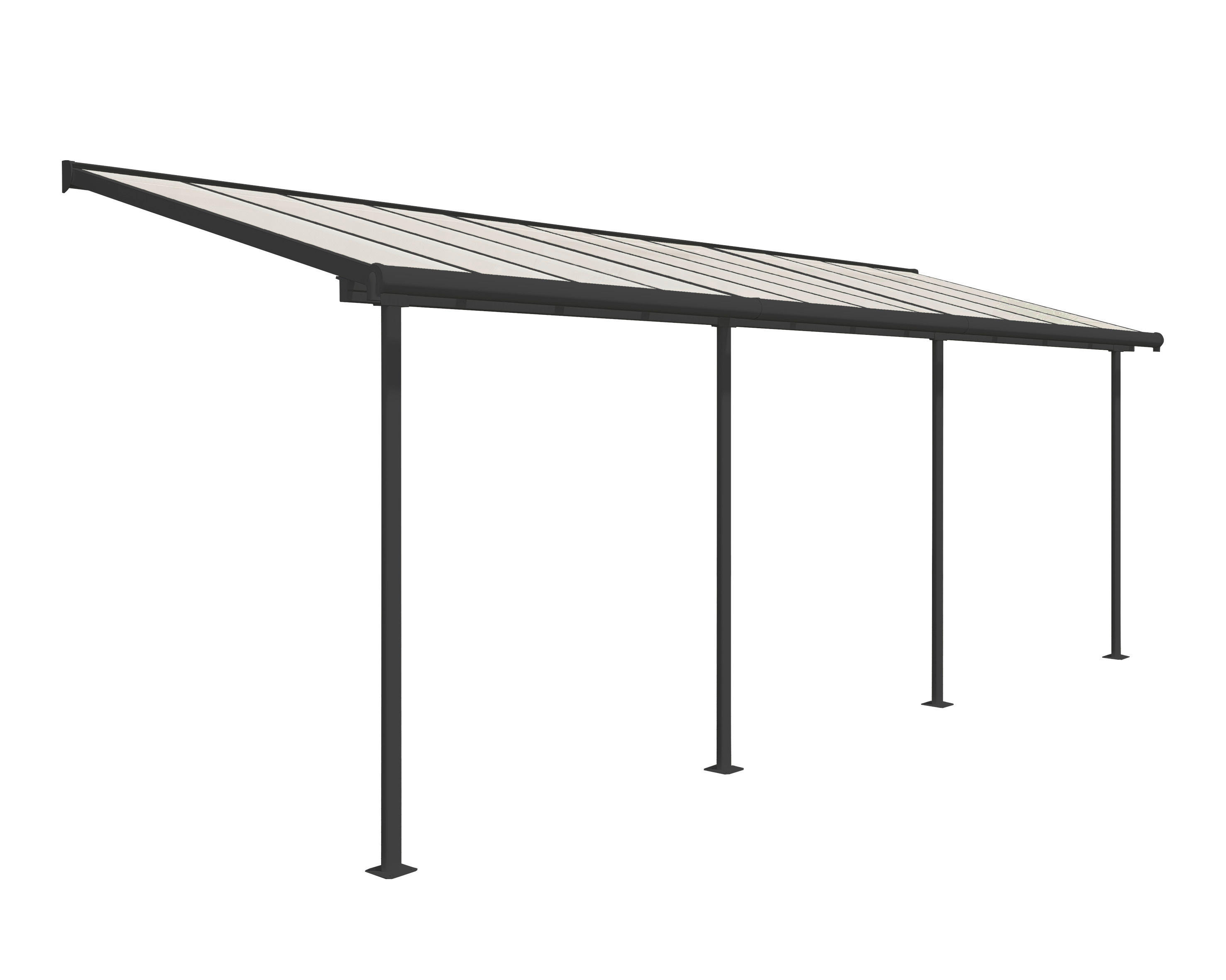 Palram Terrassendach Sierra grau Aluminium B/H/T: ca. 671x300x230 cm Sierra - grau (671,00/300,00/230,00cm) - Palram