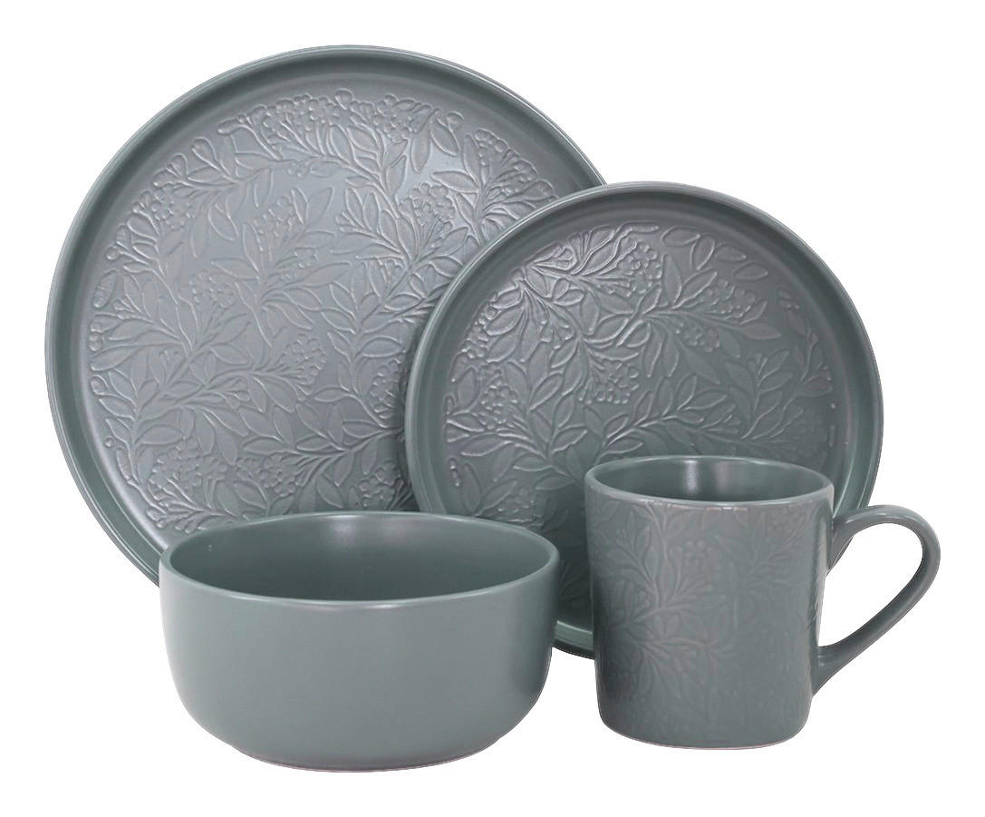 Thumbnail - POCOline Kombiservice grau Porzellan 16 tlg.