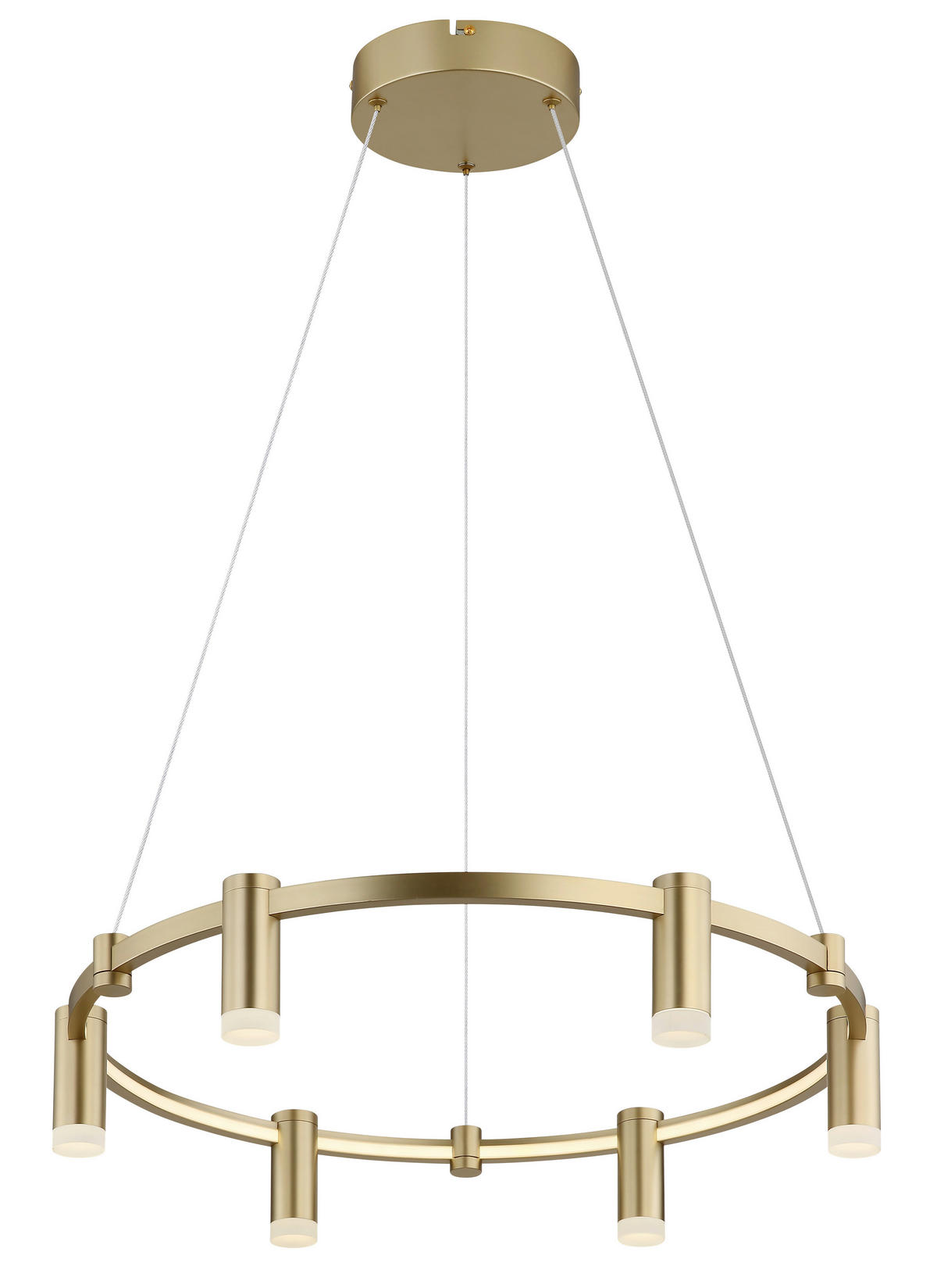 GLOBO Hängeleuchte Opal gold Acryl Aluminium Metall H/D: ca. 120x62 cm 1.0 Brennstellen Castela - gold/Opal (62,00/120,00cm) - GLOBO