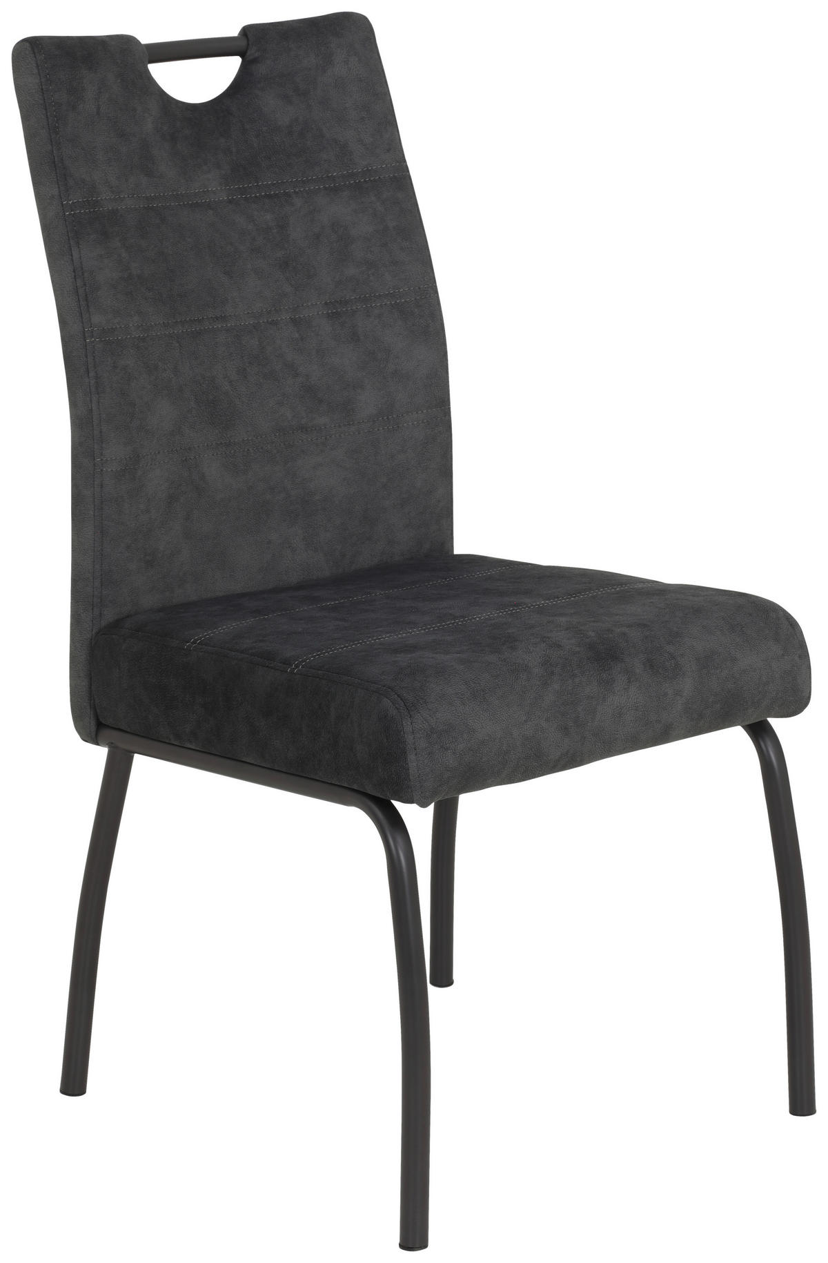 Stuhl Evelyn anthrazit Microfaser B/H/T: ca. 50x97x62 cm Evelyn - anthrazit/grau (50,00/97,00/62,00cm)