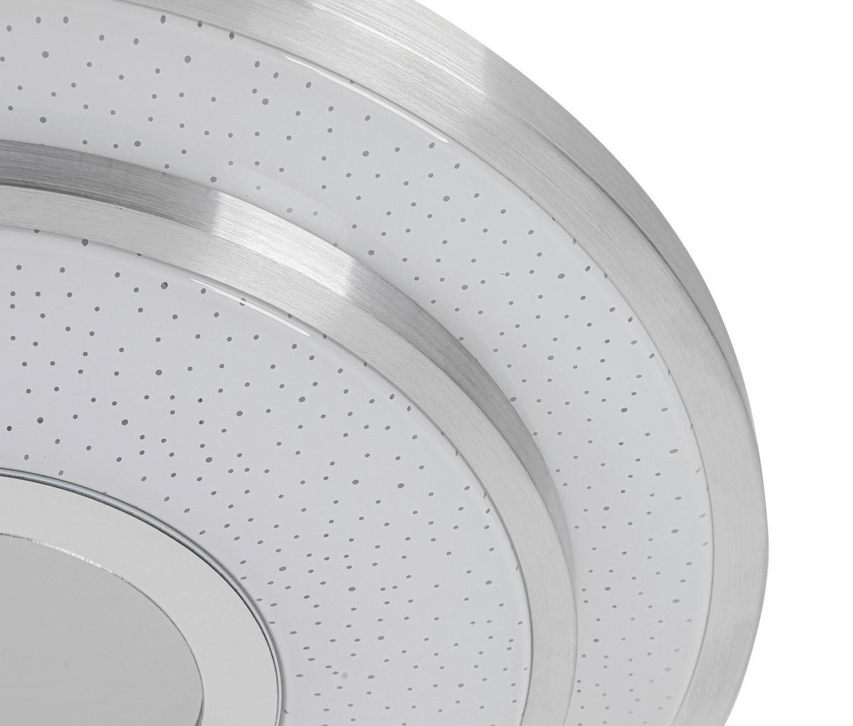 Nolo LED Deckenleuchte Chrom weiß Kunststoff Metall B/H/L: ca. 38x7,5x38 cm null 2 Brennstellen LED-Deckenleuchte_Nici - weiß/Chrom (38,00/38,00/7,50cm) - Nolo