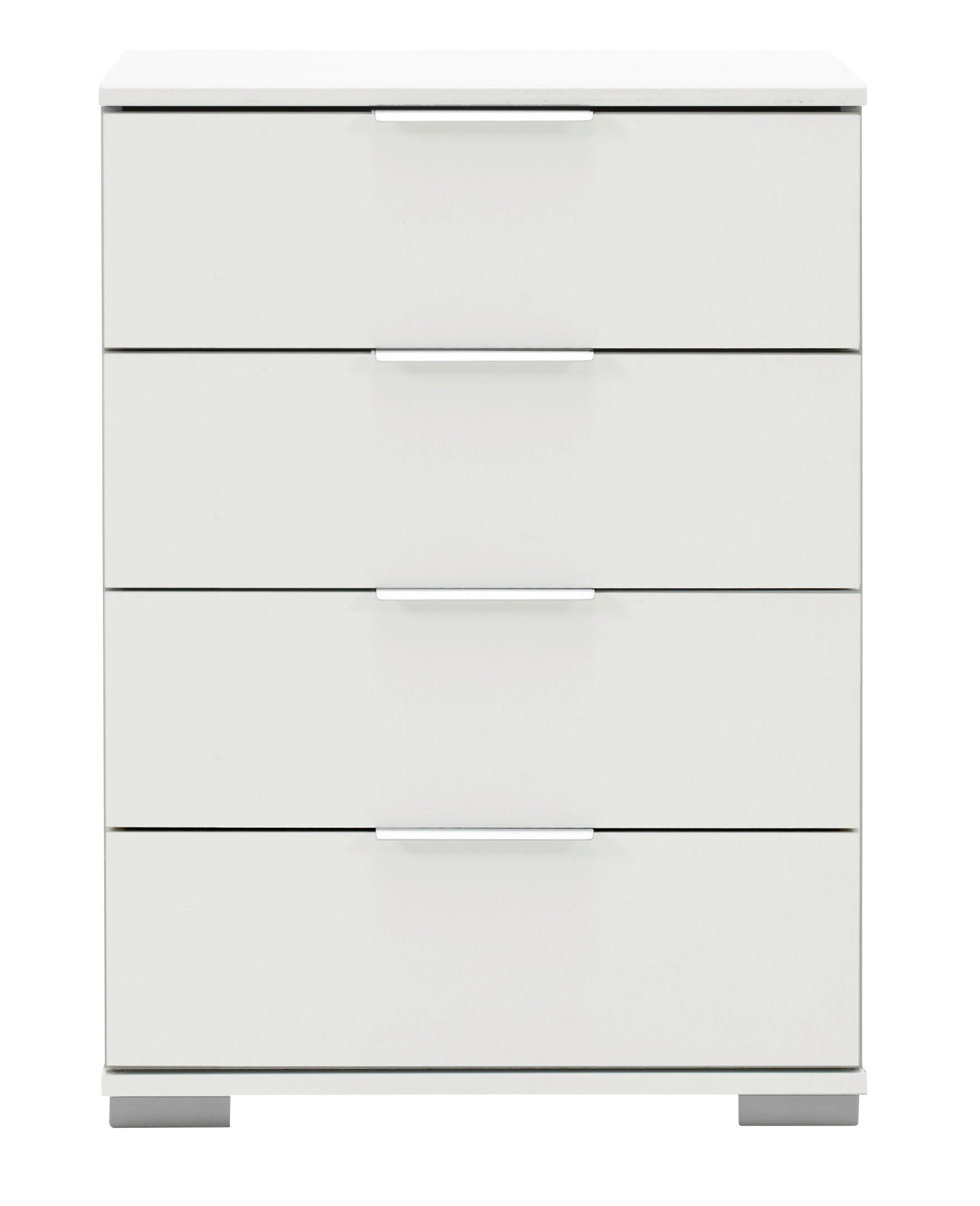 Nachtkonsole Easy Plus Alpinweiß B/H/T: ca. 52x74x38 cm Easy Plus - Alpinweiß/Silbergrau (52,00/74,00/38,00cm)