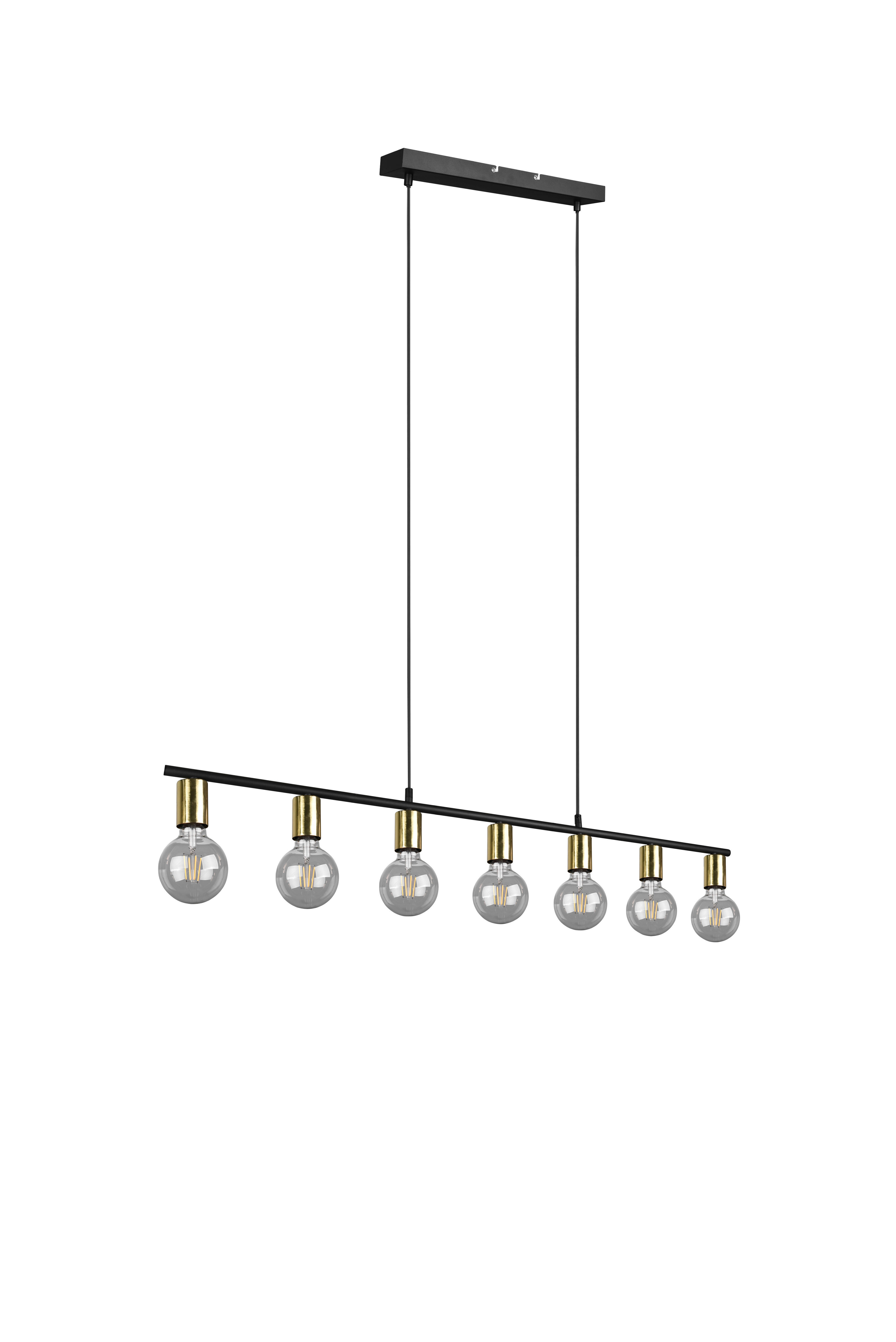 Reality Pendelleuchte R30187008  Vannes messing Metall B/H/T: ca. 111x150x8 cm E27 7 Brennstellen Vannes - messing (111,00/150,00/8,00cm) - Reality