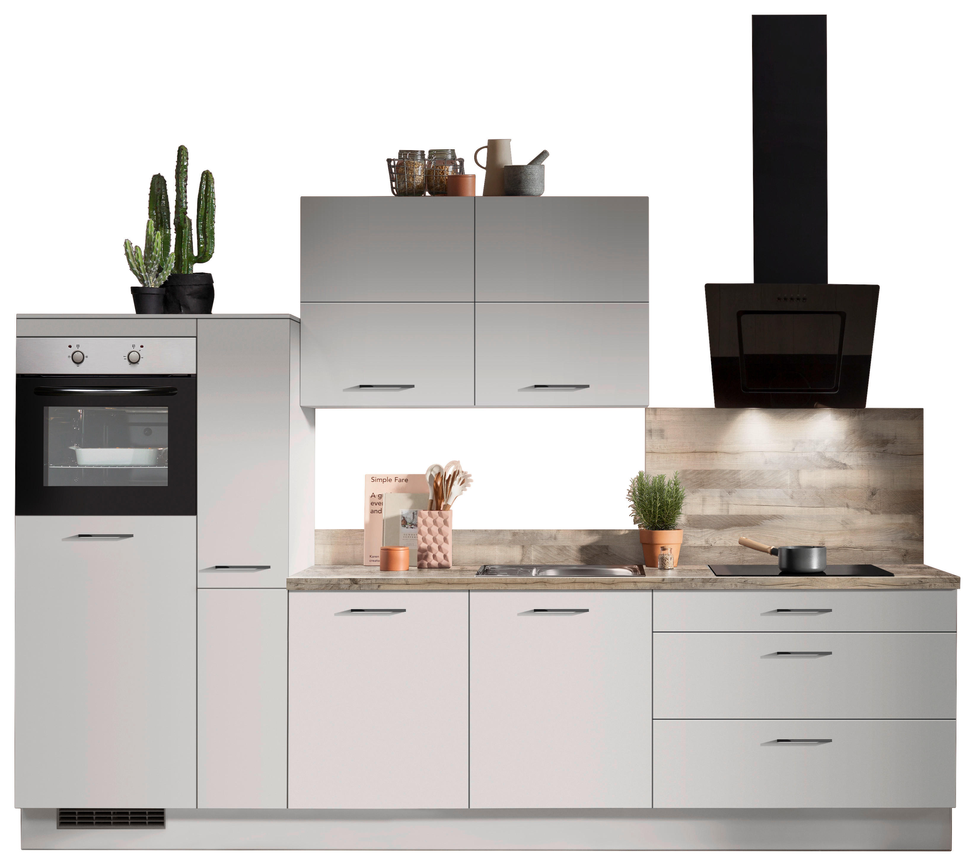 Impuls Küchenblock IP1200 Spacegrau B/T: ca. 310x60 cm IP1200 - Spacegrau (310,00/60,00cm) - Impuls