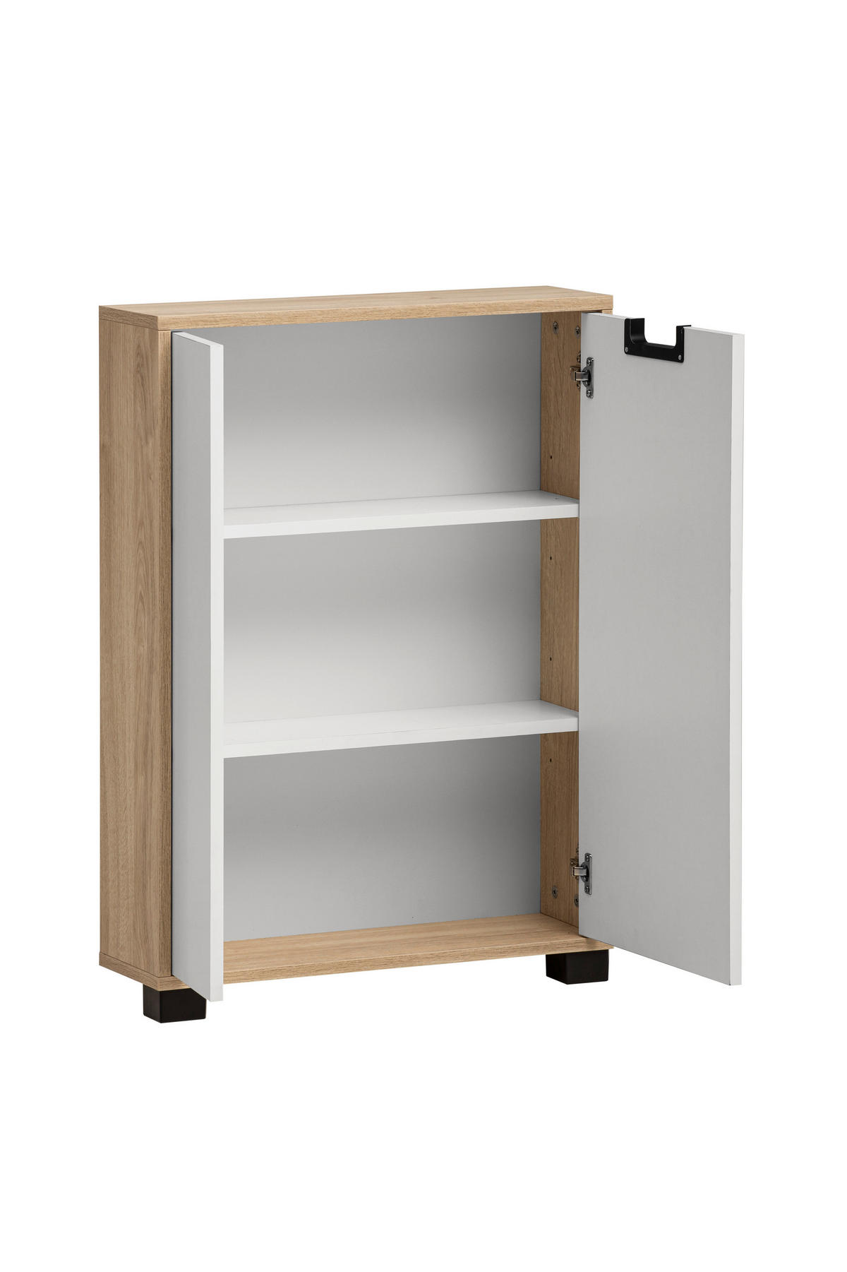 Schrank Emmik weiß matt Eiche Eiche weiß Nachbildung B/H/T: ca. 59,8x85,2x19,55 cm Emmik - Eiche/weiß (59,80/85,20/19,55cm) - Möbelpartner