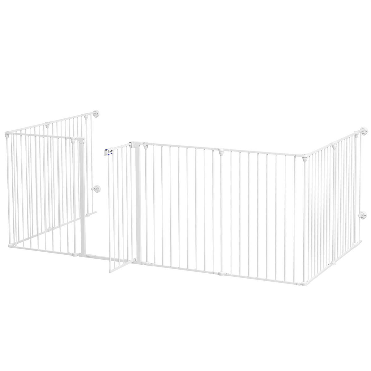 PawHut Gehege weiß Edelstahl B/H/L: ca. 154x154x90 cm Freilaufgehege - weiß (90,00/154,00/154,00cm) - PawHut