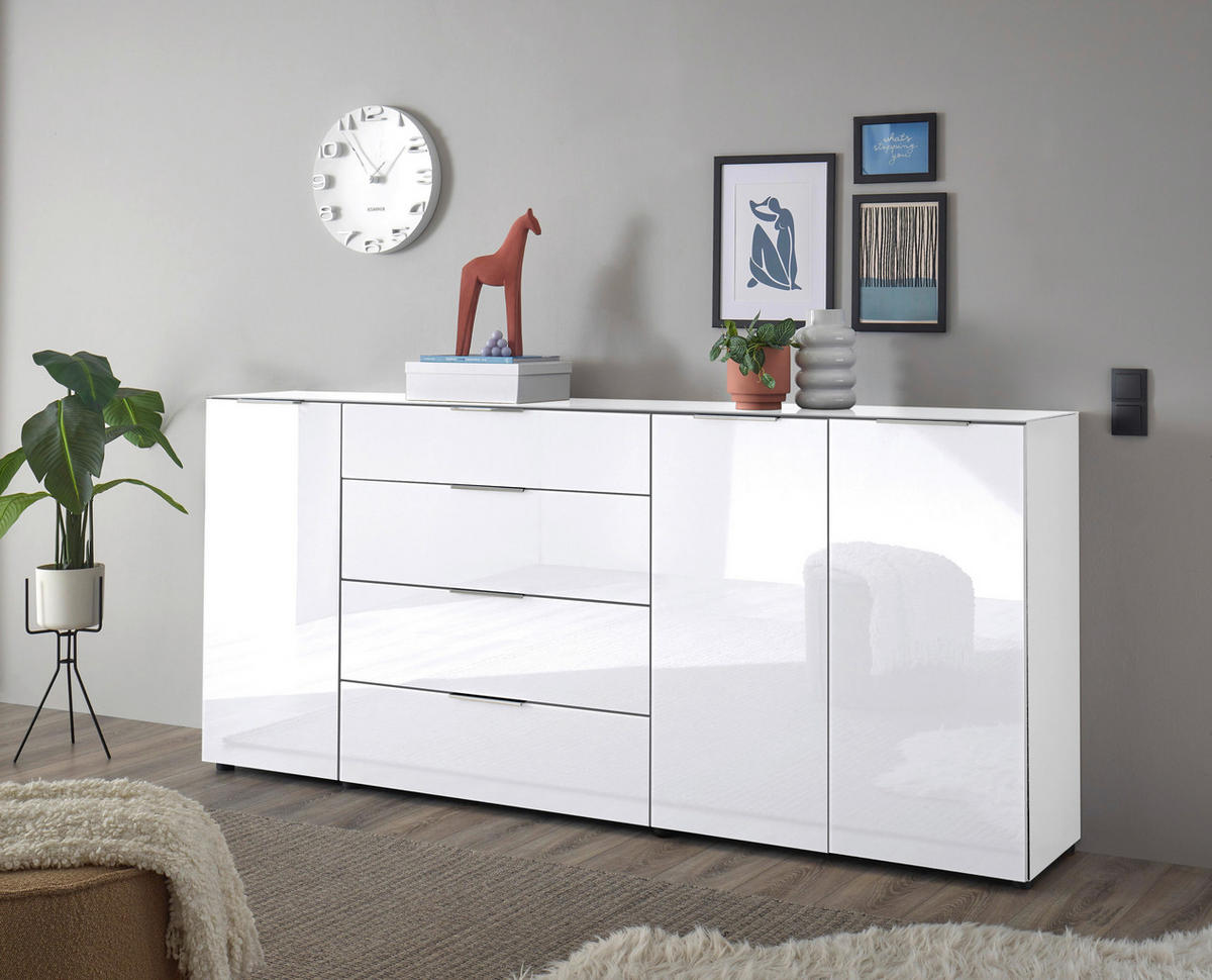 Kommode Santorin weiß B/H/T: ca. 226x99x40 cm Santorin - weiß (226,00/99,00/40,00cm)