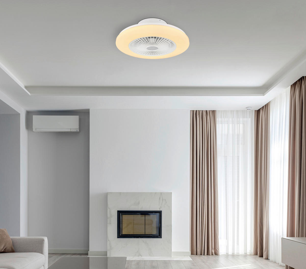 GLOBO LED-Deckenventilator weiß Opal H/D: ca. 16x52,5 cm max. 30 W TRAVO - weiß/Opal (52,50/16,00cm) - GLOBO