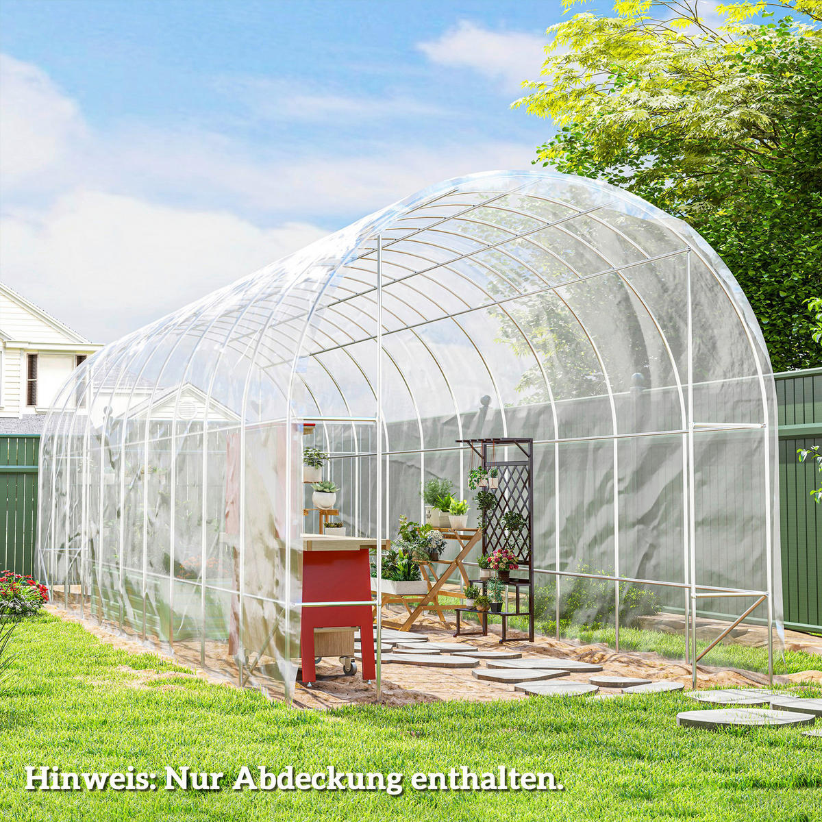 Outsunny Gewächshausfolie B/H/L: ca. 800x1x1000 cm Gewächshausfolie - transparent (1000,00/800,00/1,00cm) - Outsunny