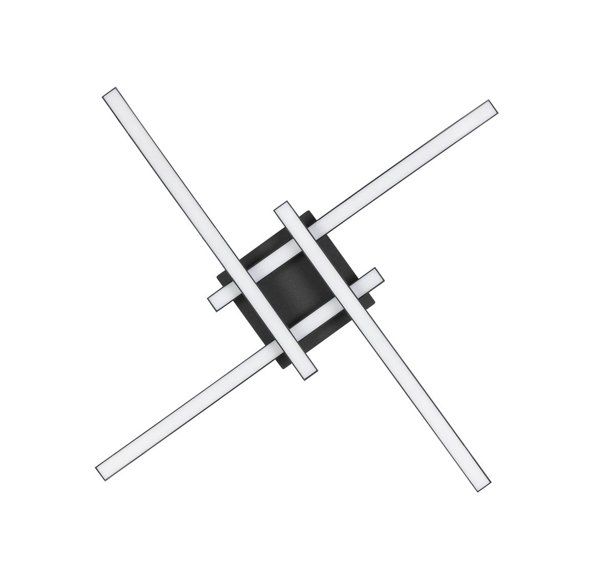 Deckenleuchte schwarz Metall B/H/L: ca. 50x12x50 cm LED-Deckenleuchte_Kim - schwarz (50,00/50,00/12,00cm)