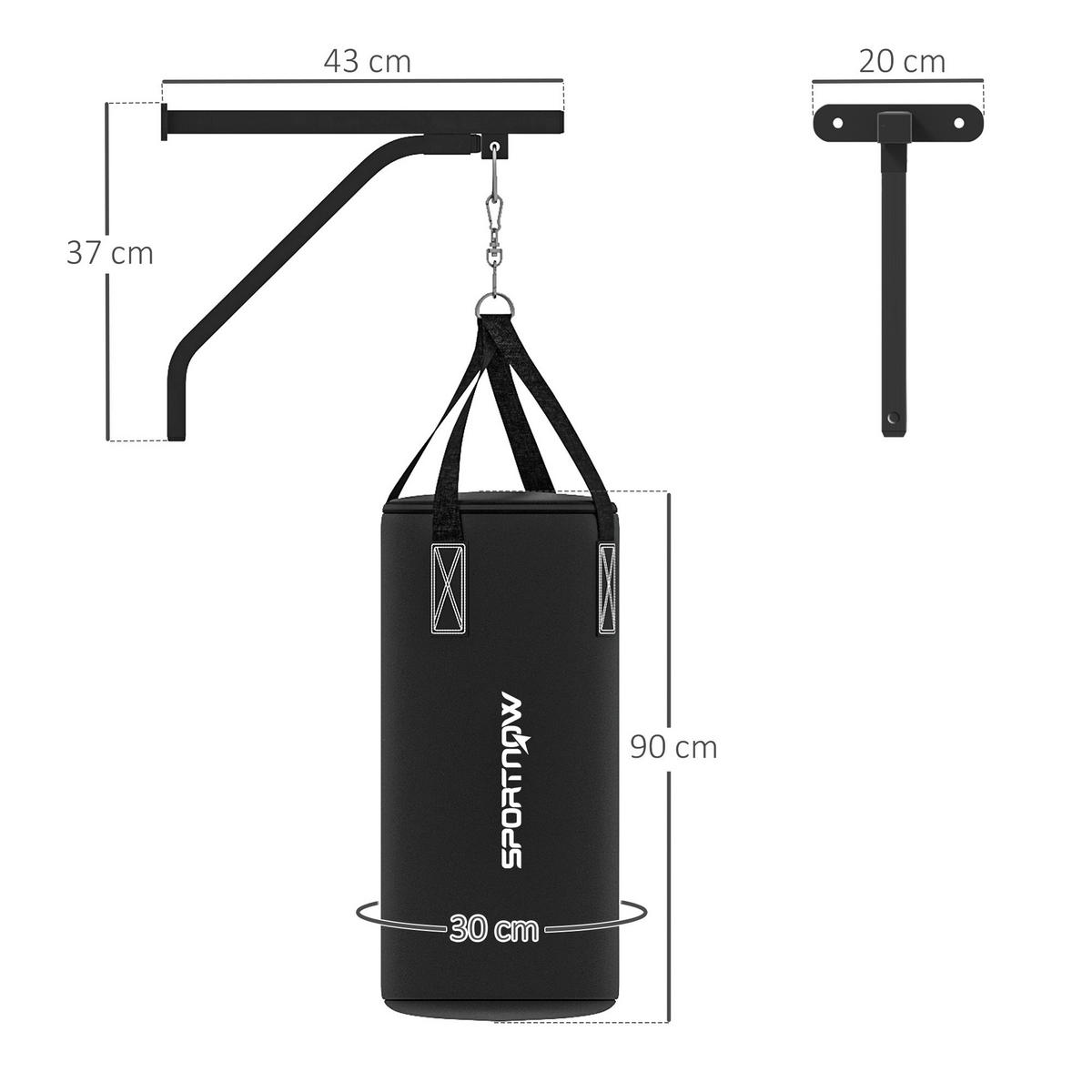 SPORTNOW Aufhängung für Sandsack schwarz Stahl B/H/L: ca. 30x90x30 cm Aufhängung für Sandsack - schwarz (30,00/30,00/90,00cm) - SPORTNOW