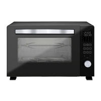 POCOline Mini-Backofen schwarz Glas B/H/L: ca. 38,4x37,2x53,6 cm ca. 36 l Digitaler_Mini-Backofen 36l Kreta - schwarz/silber (53,60/38,40/37,20cm) - POCOline