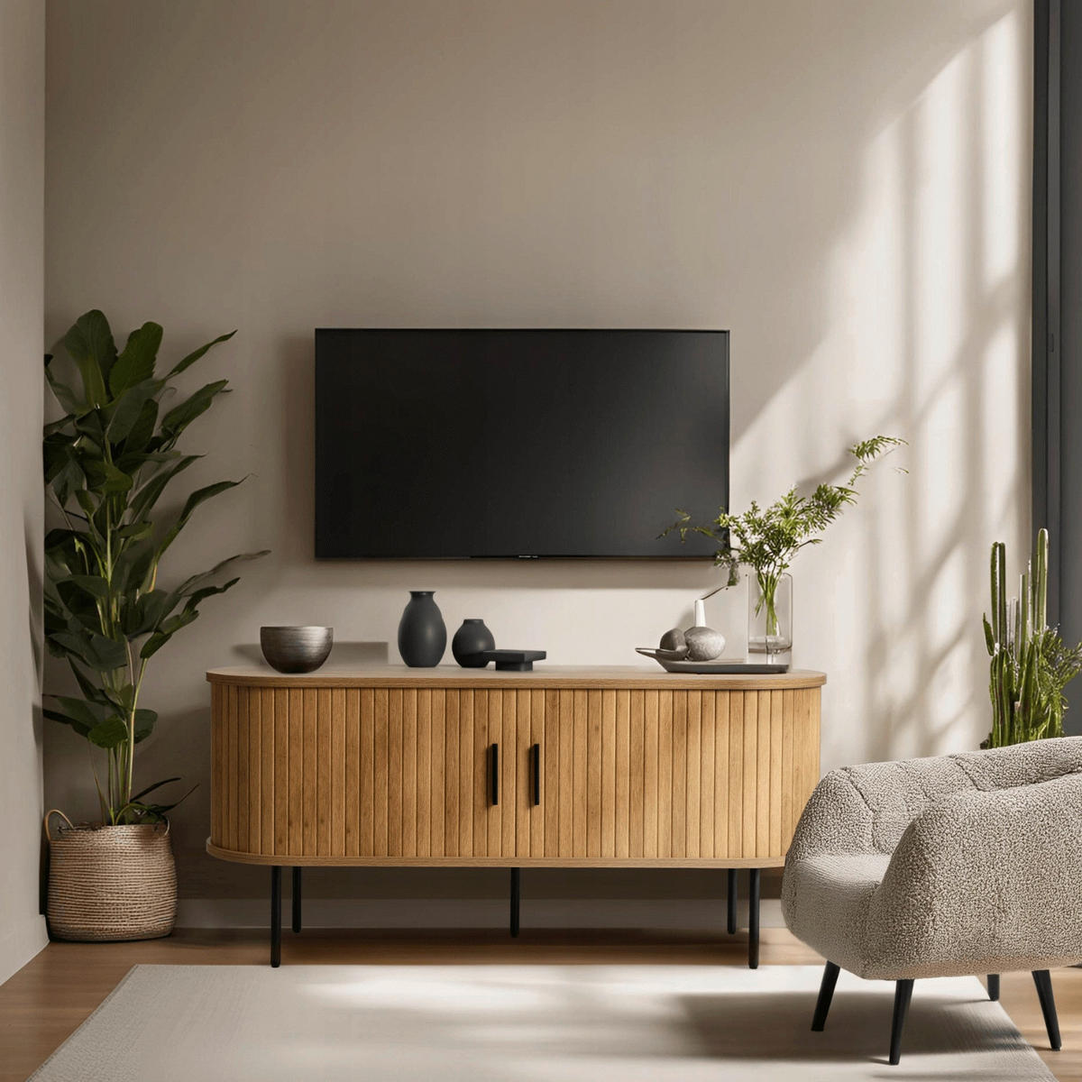 Lowboard SELVA Eiche Sonoma Nachbildung B/H/T: ca. 120x54x60 cm SELVA - Eiche (120,00/54,00/60,00cm) - WIPMEB