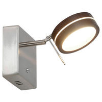 Näve Leuchten LED-Wandleuchte braun Metall Holz B/H/T: ca. 11x11x19 cm TRIBERG - braun (11,00/11,00/19,00cm) - Näve Leuchten