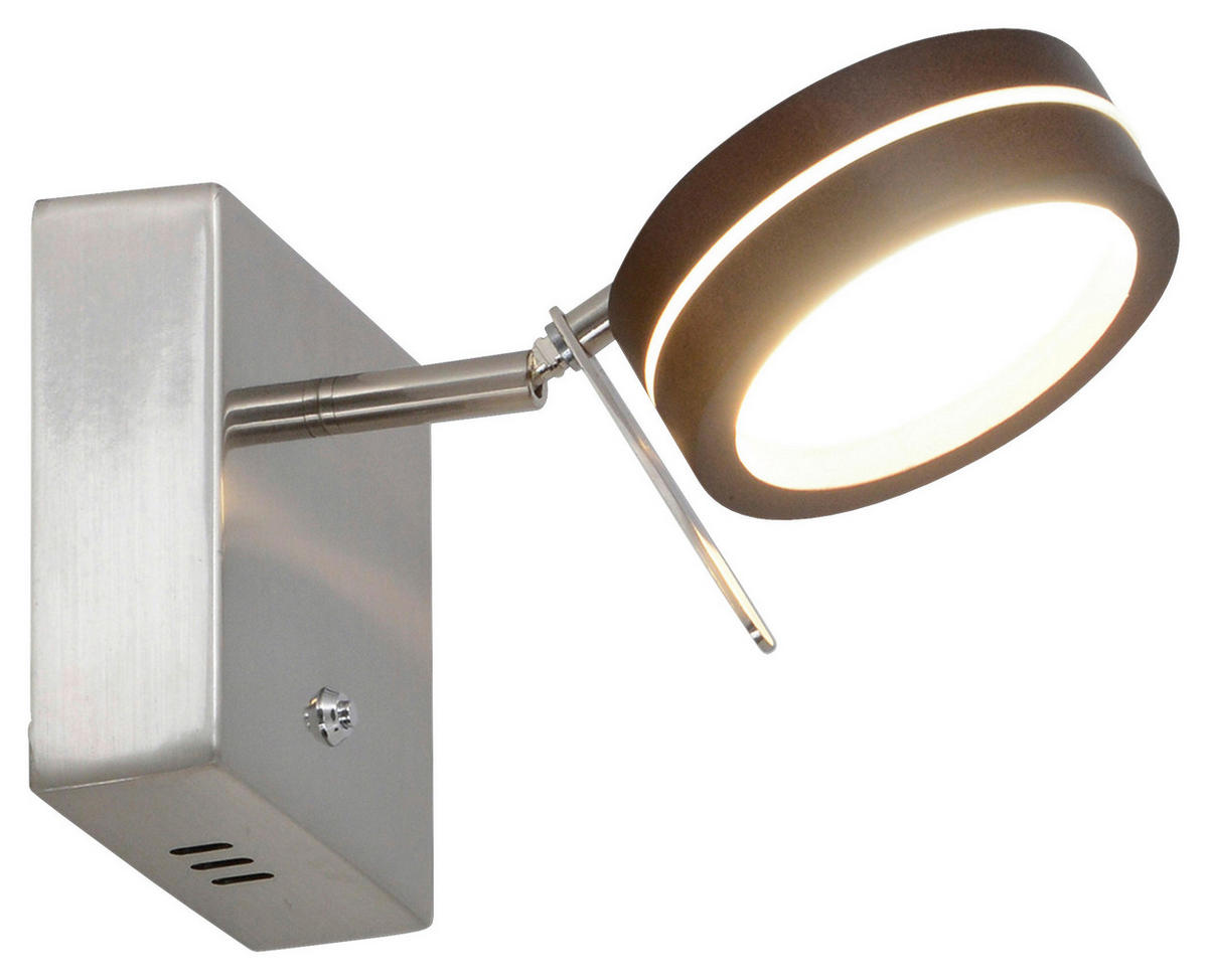 Näve Leuchten LED-Wandleuchte braun Metall Holz B/H/T: ca. 11x11x19 cm TRIBERG - braun (11,00/11,00/19,00cm) - Näve Leuchten