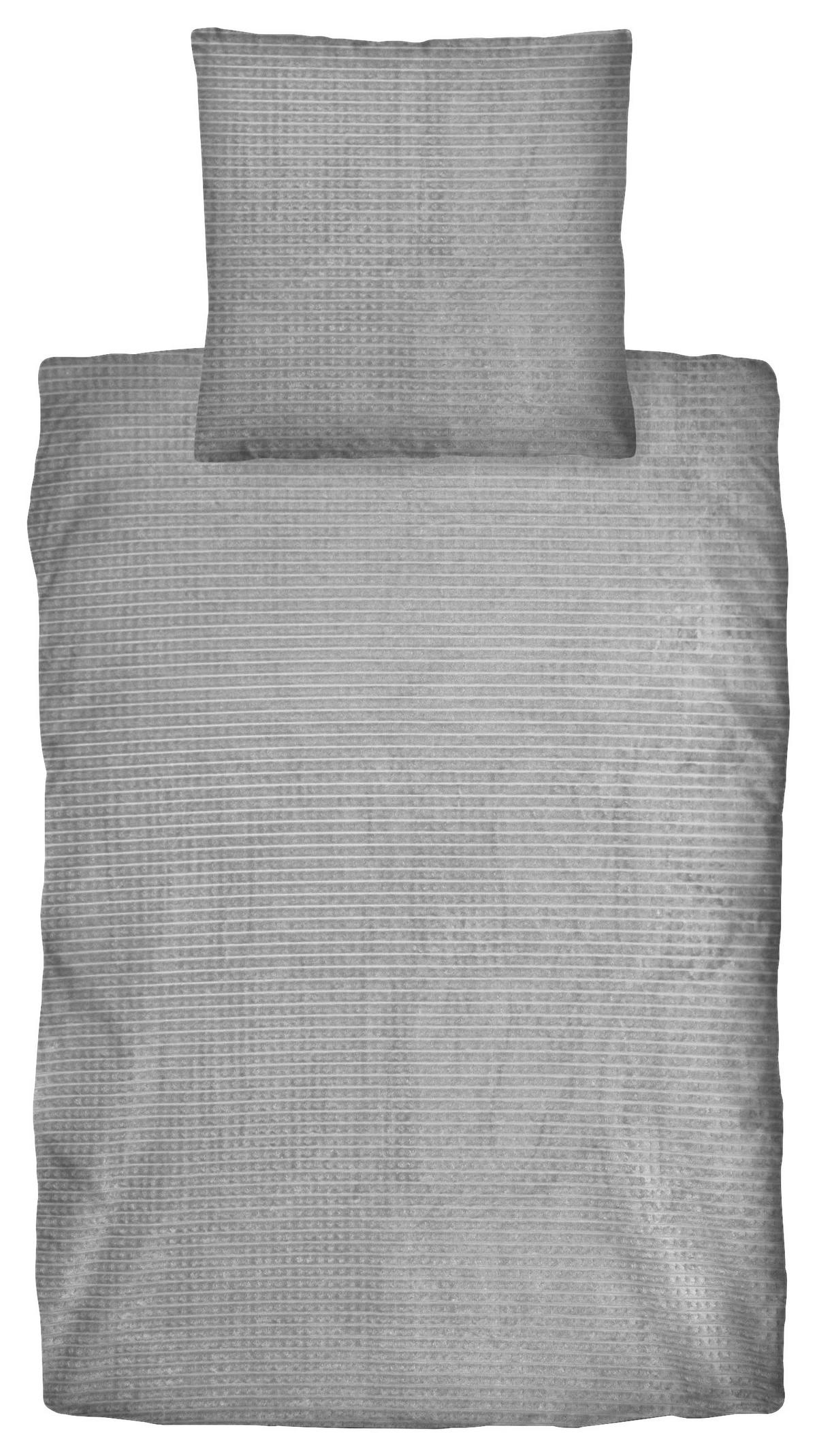 Microfaser Bettwäsche Flanell Bettwäsche_Flanell-Checks silber - silber (135,00/200,00cm)