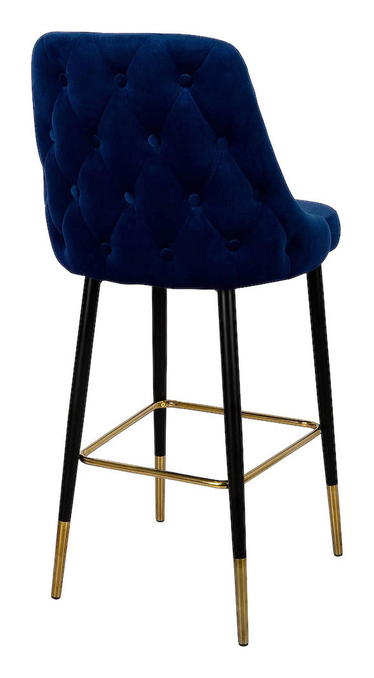 Barhocker Mojo 101 blau Microfaser B/H/T: ca. 53x110x57 cm Mojo 101 - blau/schwarz (53,00/110,00/57,00cm) - 360 Living