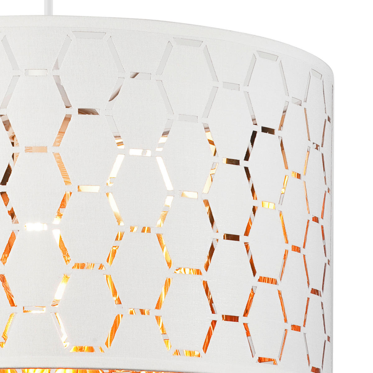 Lamkur Pendelleuchte weiß Holz B/H/L: ca. 37x23x37 cm E27 1 Brennstellen Ulle - weiß (37,00/37,00/23,00cm) - Lamkur