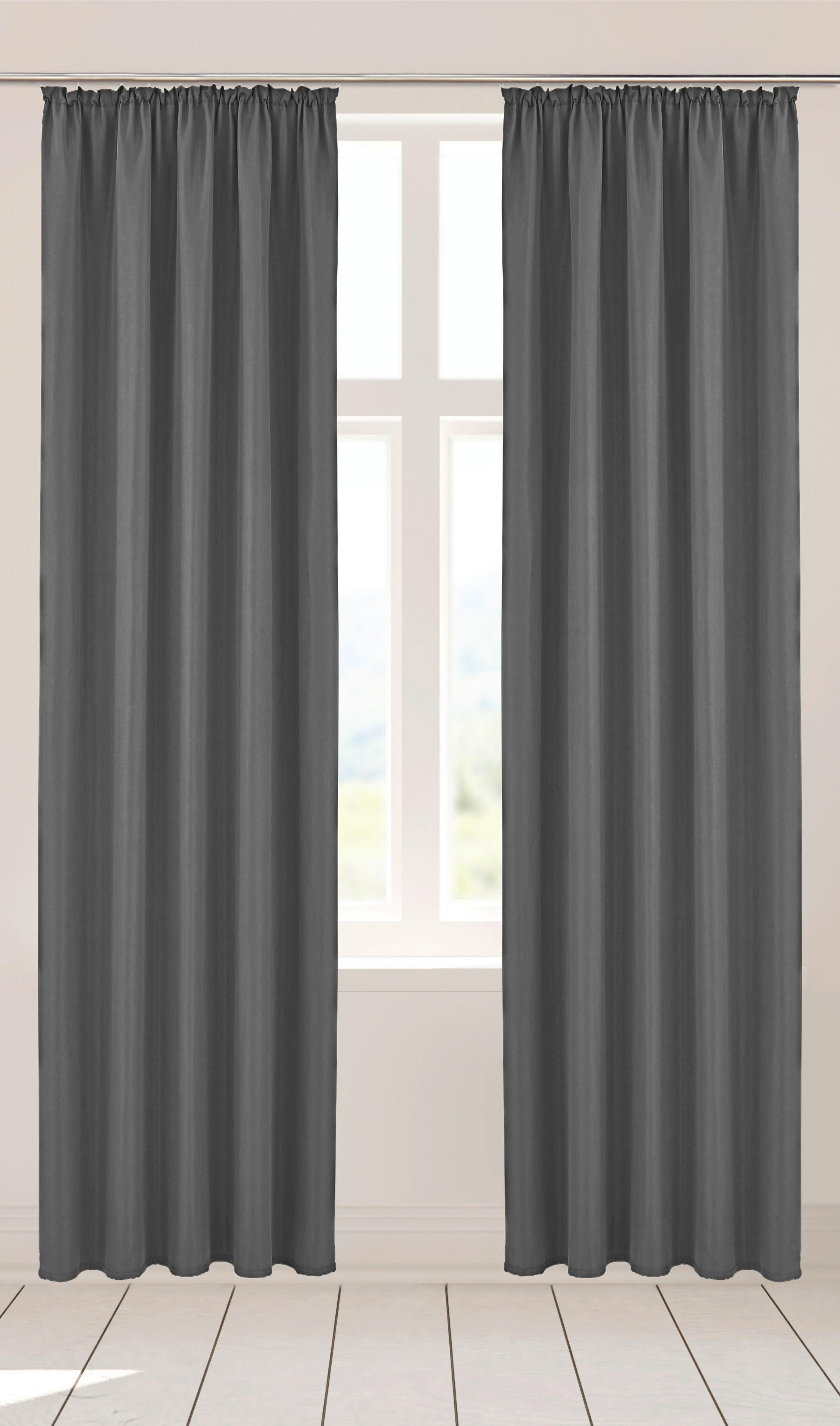 Verdunklungsvorhang Linus silber B/L: ca. 140x245 cm Linus - silber (140,00/245,00cm) - ACUS design collection