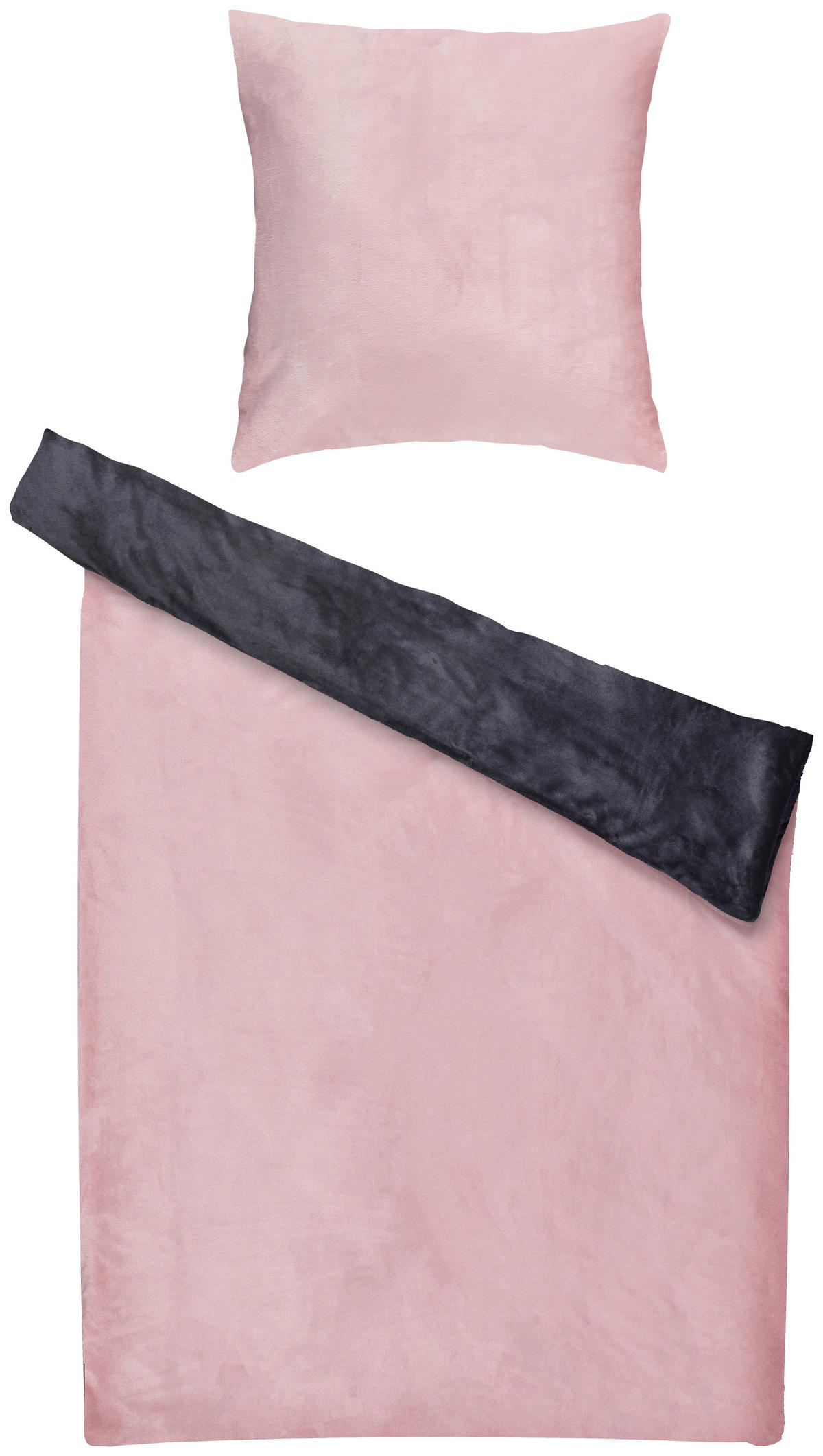 Microfaser Bettwäsche Cashmere touch Wendebettwäsche_Cashmere-Touch - rosé/anthrazit (135,00/200,00cm)