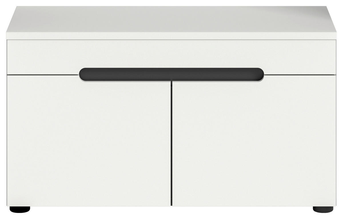 Sitzbank Canu basaltgrau Nachbildung weiß B/H/T: ca. 80x45x37 cm Canu - weiß/basaltgrau (80,00/45,00/37,00cm) - xonox.home