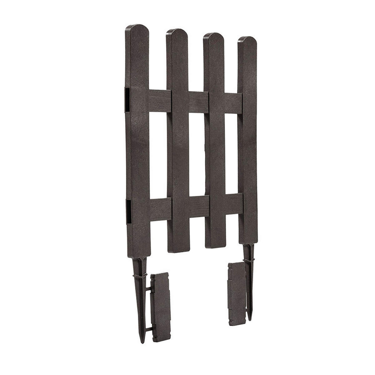NORTENE Klick-Zaun anthrazit Kunststoff B/H/L: ca. 35x8x55 cm Mini-Zaun_Clickfence_5erPack - anthrazit (55,00/35,00/8,00cm) - NORTENE