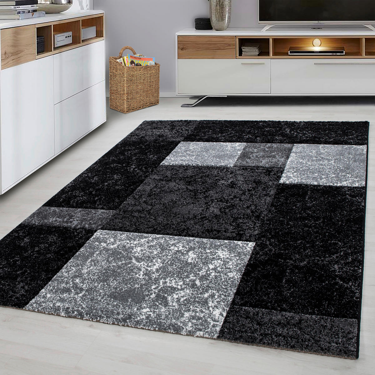 Ayyildiz Teppich HAWAII schwarz B/L: ca. 80x150 cm HAWAII - schwarz (80,00/150,00cm) - Ayyildiz