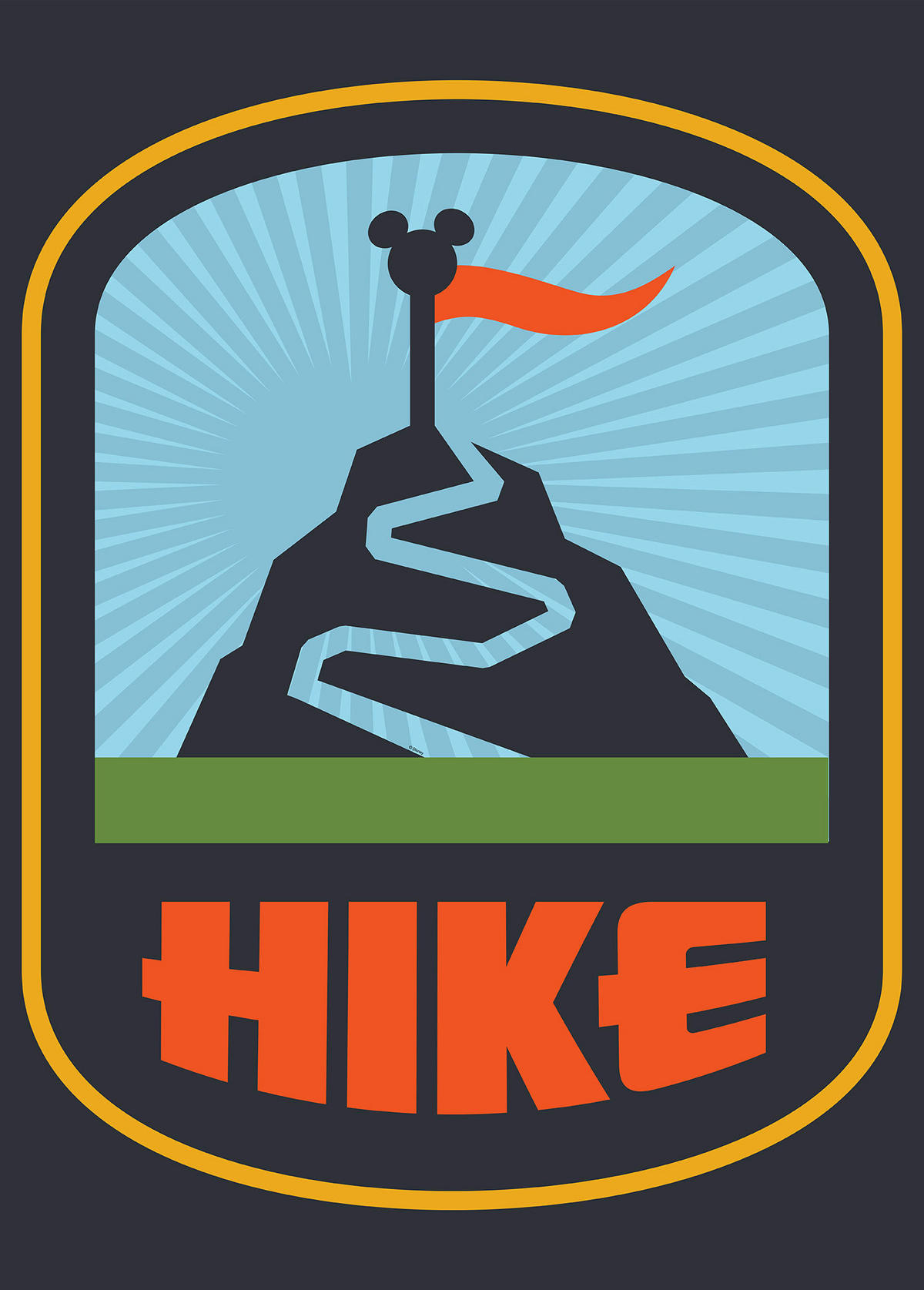 Komar Poster Mickey Mouse Hike Disney B/L: ca. 50x70 cm Mickey Mouse Hike - (50,00/70,00cm) - Komar