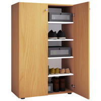 Schuhschrank Lona buche Nachbildung weiß B/H/T: ca. 70x110x39 cm Lona - weiß/buche (70,00/110,00/39,00cm) - VCM Möbel