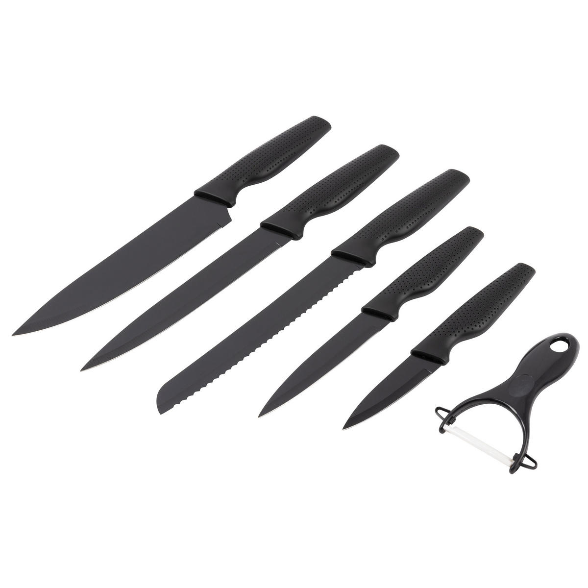 SAN IGNACIO Messerset WILLOW schwarz Edelstahl 6 tlg. WILLOW - schwarz - SAN IGNACIO