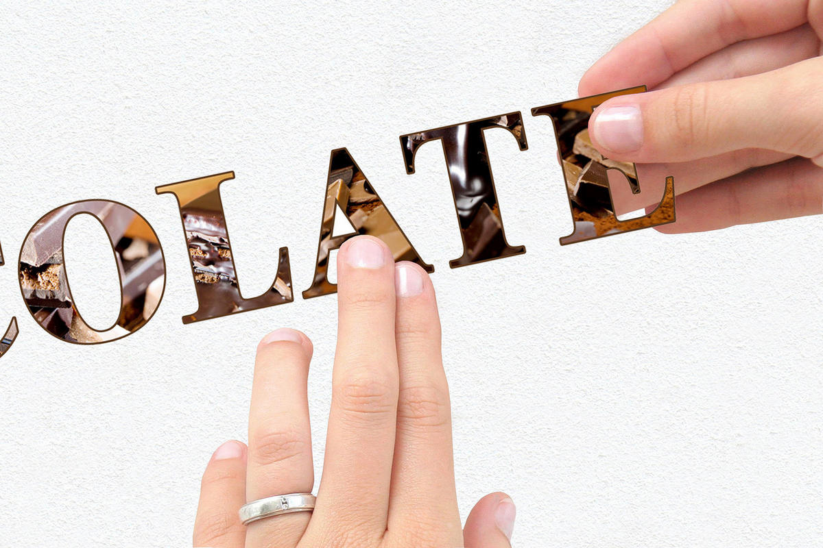 Komar Wandtattoo Chocolate Sprüche Chocolate B/L: ca. 50x70 cm Chocolate - (50,00/70,00cm) - Komar