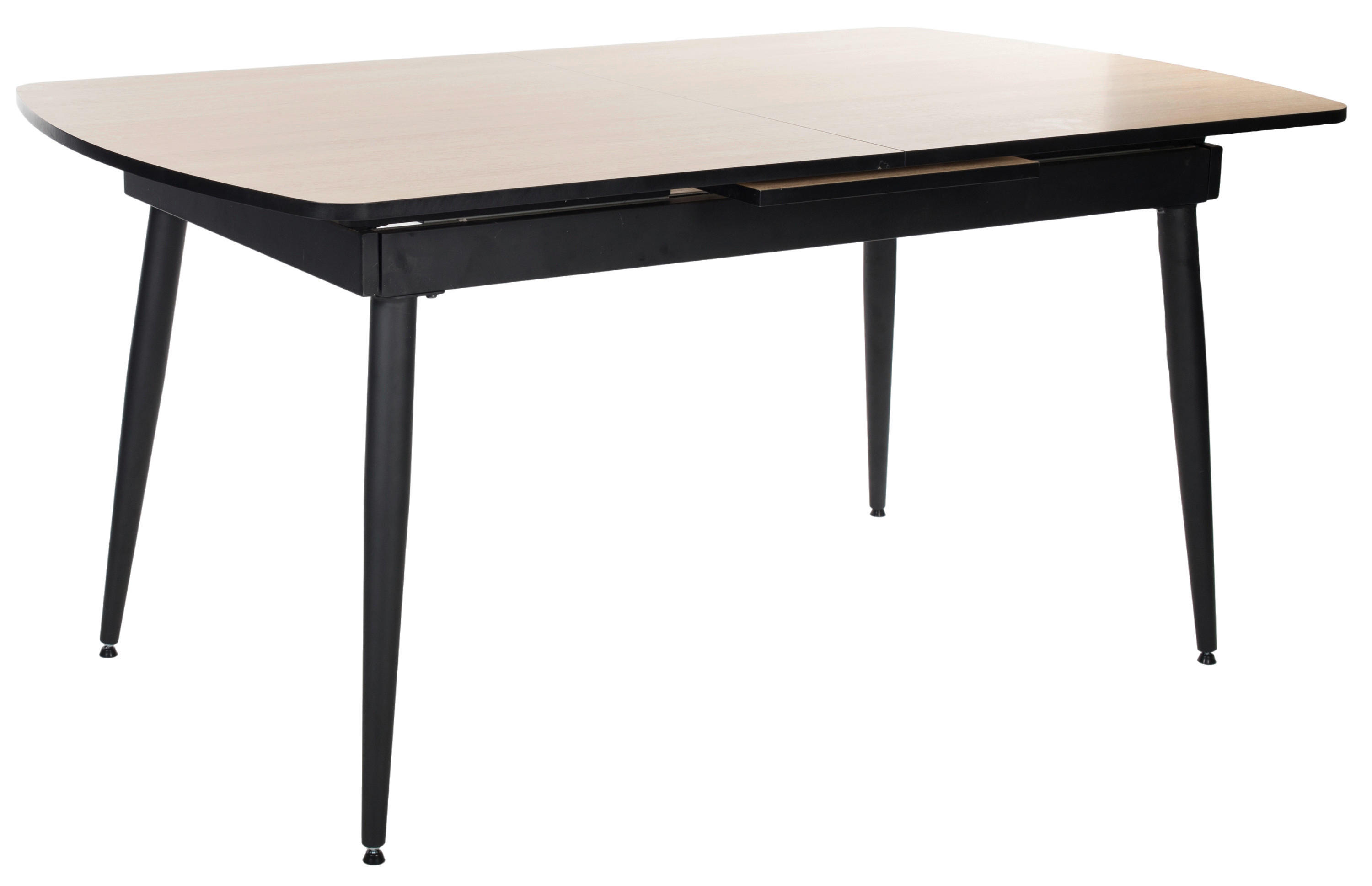 Esstisch Inga Eiche B/H/T: ca. 160x76x90 cm Inga - Eiche/schwarz (160,00/76,00/90,00cm)