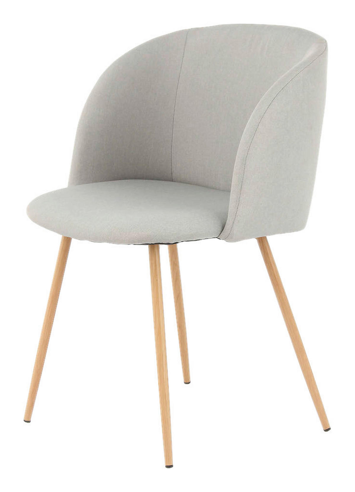Stuhl Celina 200 2er grau Microfaser B/H/T: ca. 54x84x56 cm Celina 200 2er - Eiche/grau (54,00/84,00/56,00cm) - 360 Living