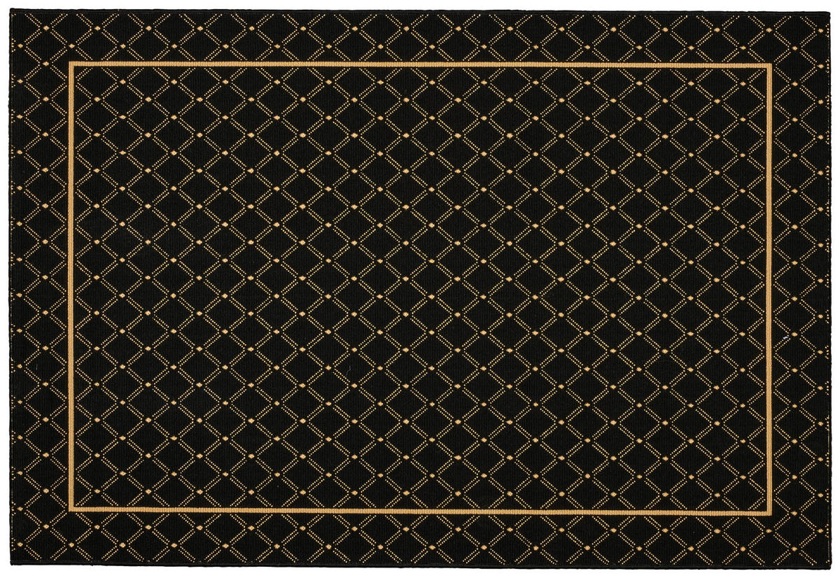 Webteppich Luxus schwarz B/L: ca. 160x230 cm Luxus - gold/schwarz (160,00/230,00cm)