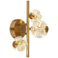 GLOBO Wandleuchte gold klar Metall B/H/T/L: ca. 33x27x41x41 cm 1 Brennstellen VIRINA - klar/gold (41,00/33,00/27,00cm) - GLOBO