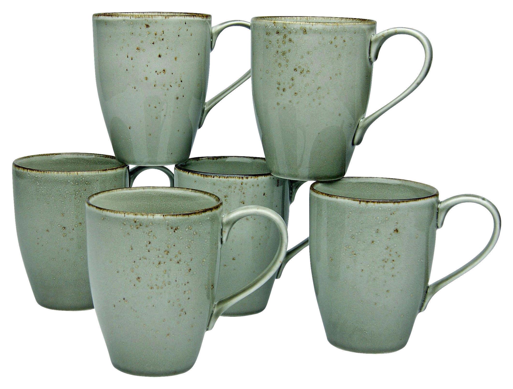 CreaTable Kaffeebecher NATURE COLLECTION grau Steinzeug NATURE COLLECTION - grau - CreaTable