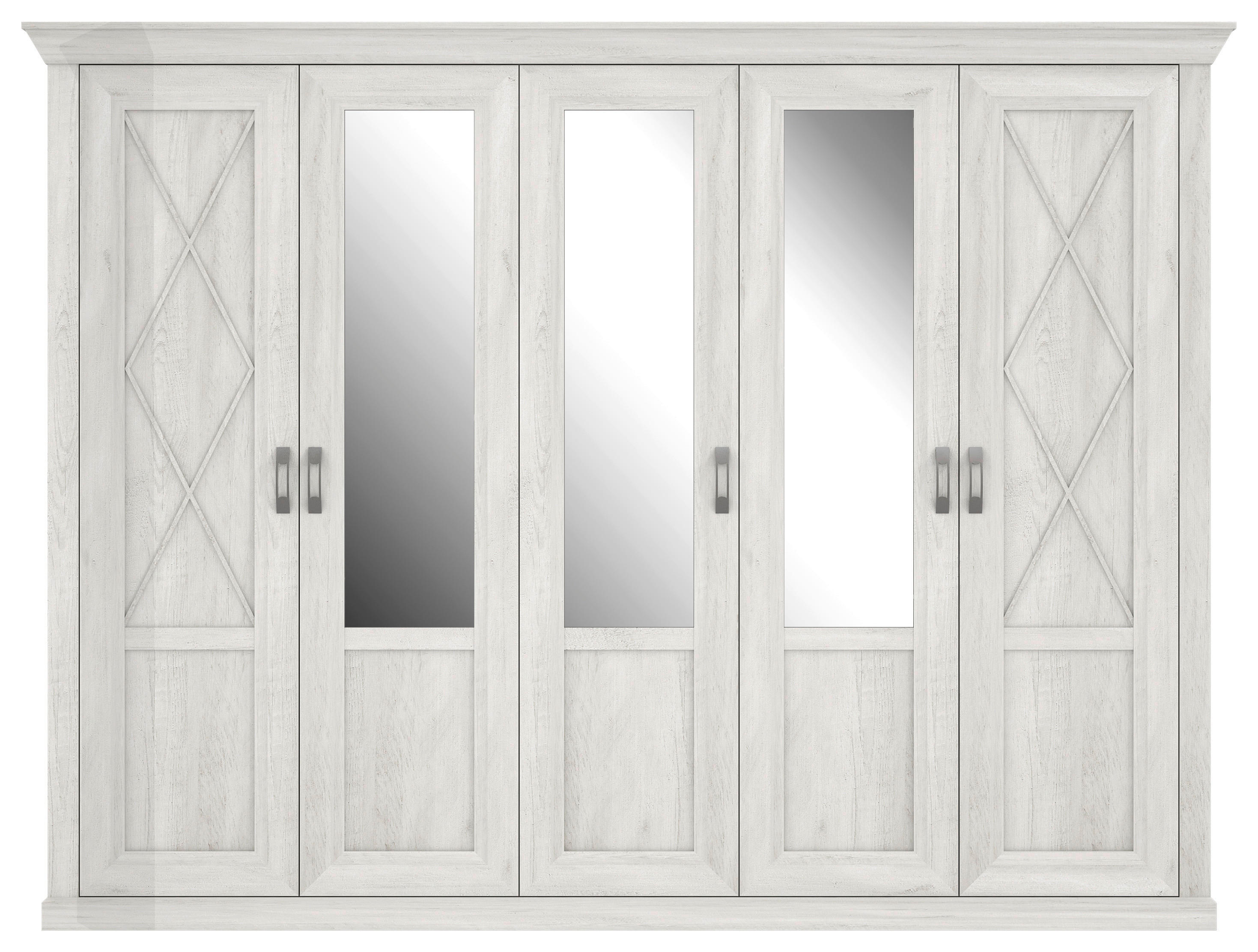 Kleiderschrank  weiß Pinie Nachbildung B/H/T: ca. 268,3x205,8x62,6 cm Kashmir_Kleiderschrank - weiß (268,30/205,80/62,60cm)