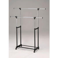 Garderobenwagen Chrom Stahl B/H/L: ca. 42x94x91,5 cm Garderobenwagen_Exclusive - schwarz/Chrom (91,50/42,00/94,00cm)