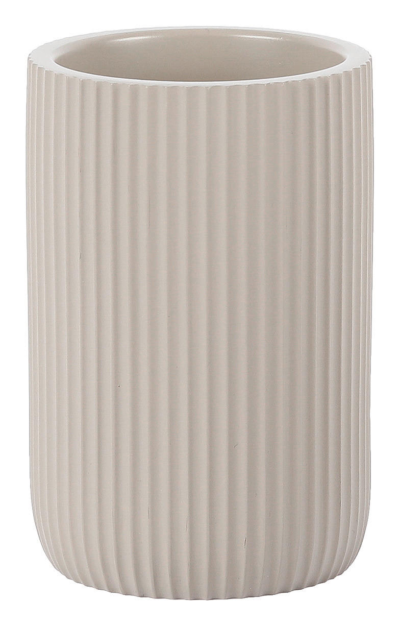 Zahnputzbecher sand Polyresin B/H: ca. 7,5x11,7 cm Zahnputzbecher_Samos sand - sand (7,50/11,70cm)