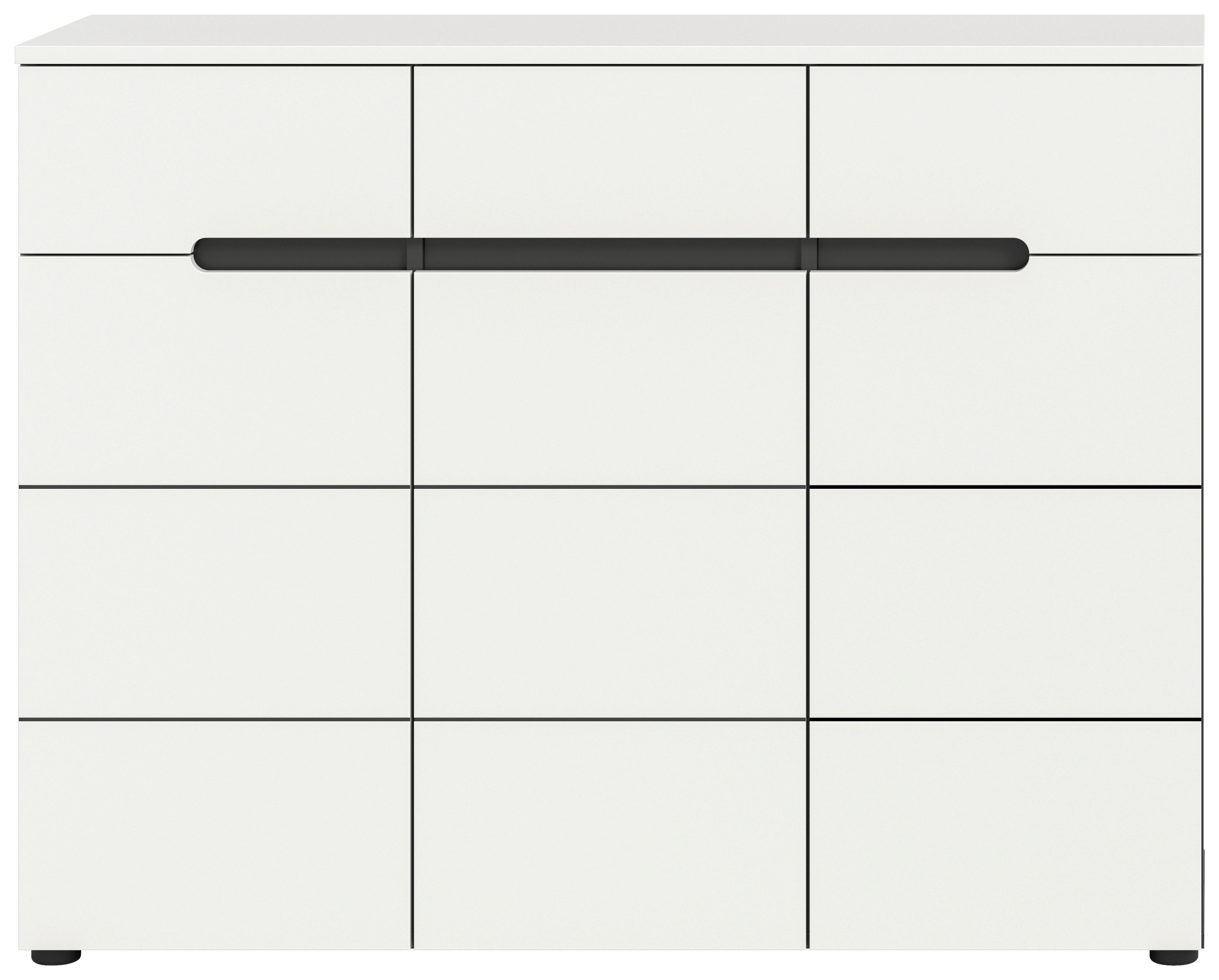 Thumbnail - Schuhkommode Canu basaltgrau Nachbildung weiß B/H/T: ca. 120x94x37 cm