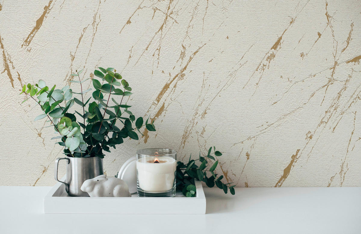 A.S.Creation Vliestapete silber gold B/H/D: ca. 53x1005x9,8 cm Vliestapete - gold/silber (9,80/1005,00cm) - A.S.Creation