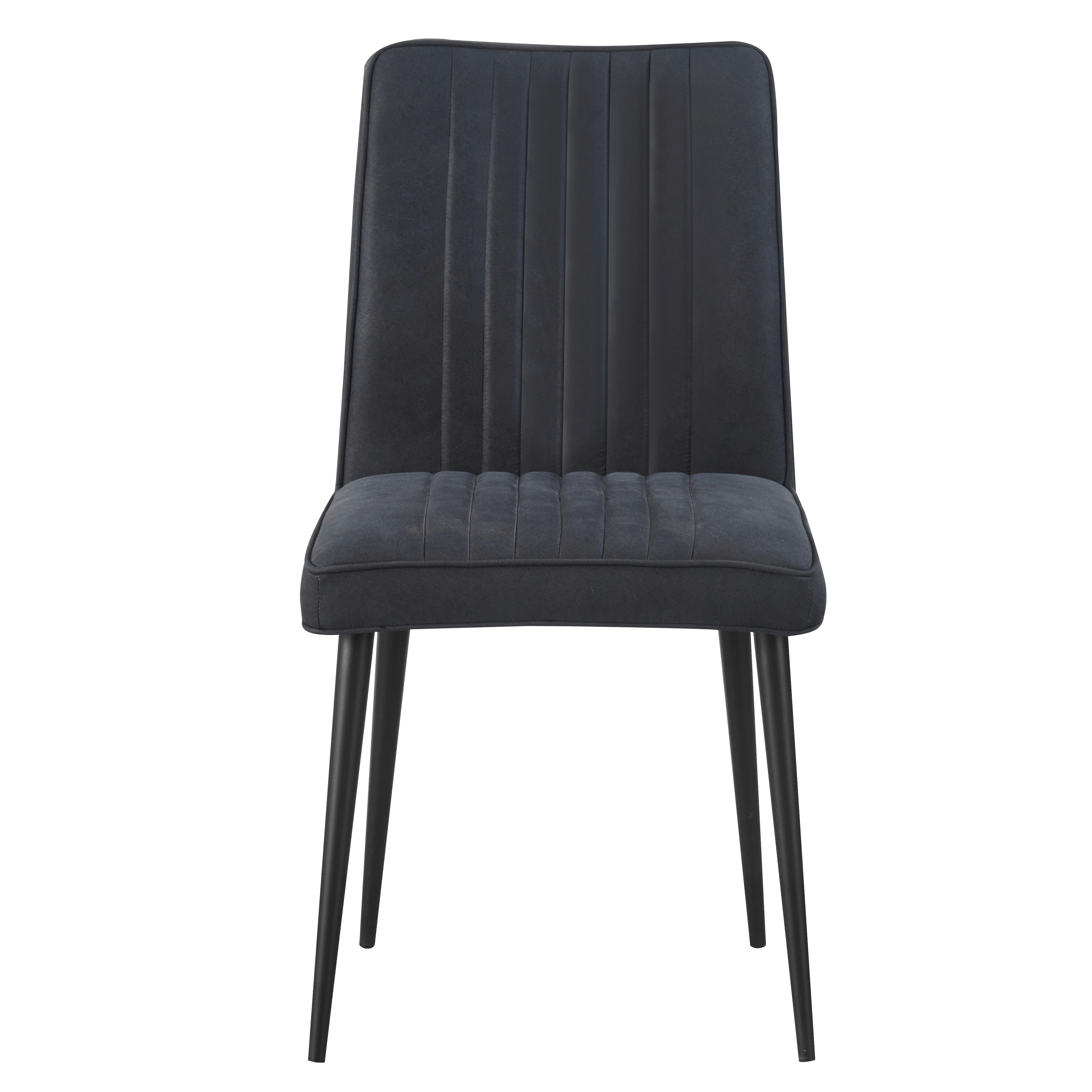 Stuhl Mona anthrazit schwarz Microfaser Metall Mona - schwarz/anthrazit