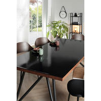 Abwaschbarer Tischbelag schwarz B: ca. 100 cm Tischfolie - schwarz (100,00cm)