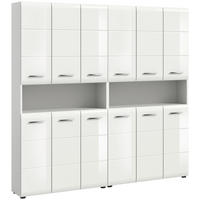 Badezimmer-Set Ice weiß weiß Hochglanz B/H/T: ca. 180x185x30 cm Ice - weiß (180,00/185,00/30,00cm) - xonox.home
