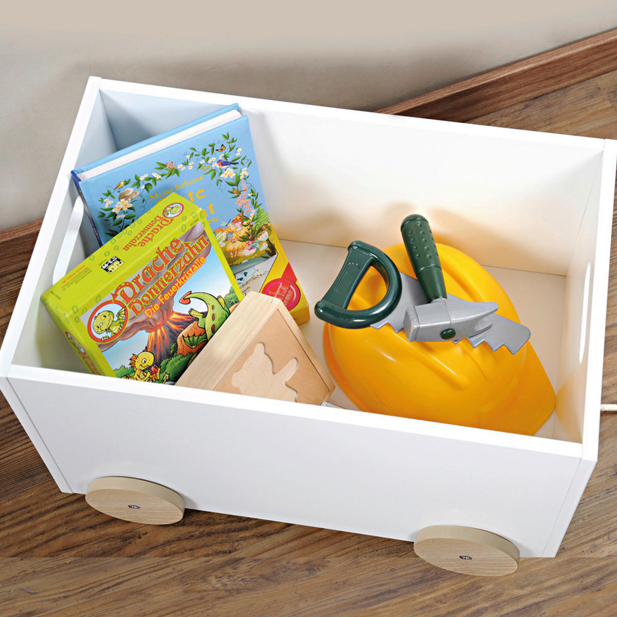 Kesper Spielzeugkiste B/H/L: ca. 35x30x50 cm Spielzeugkiste - weiß (50,00/35,00/30,00cm) - Kesper