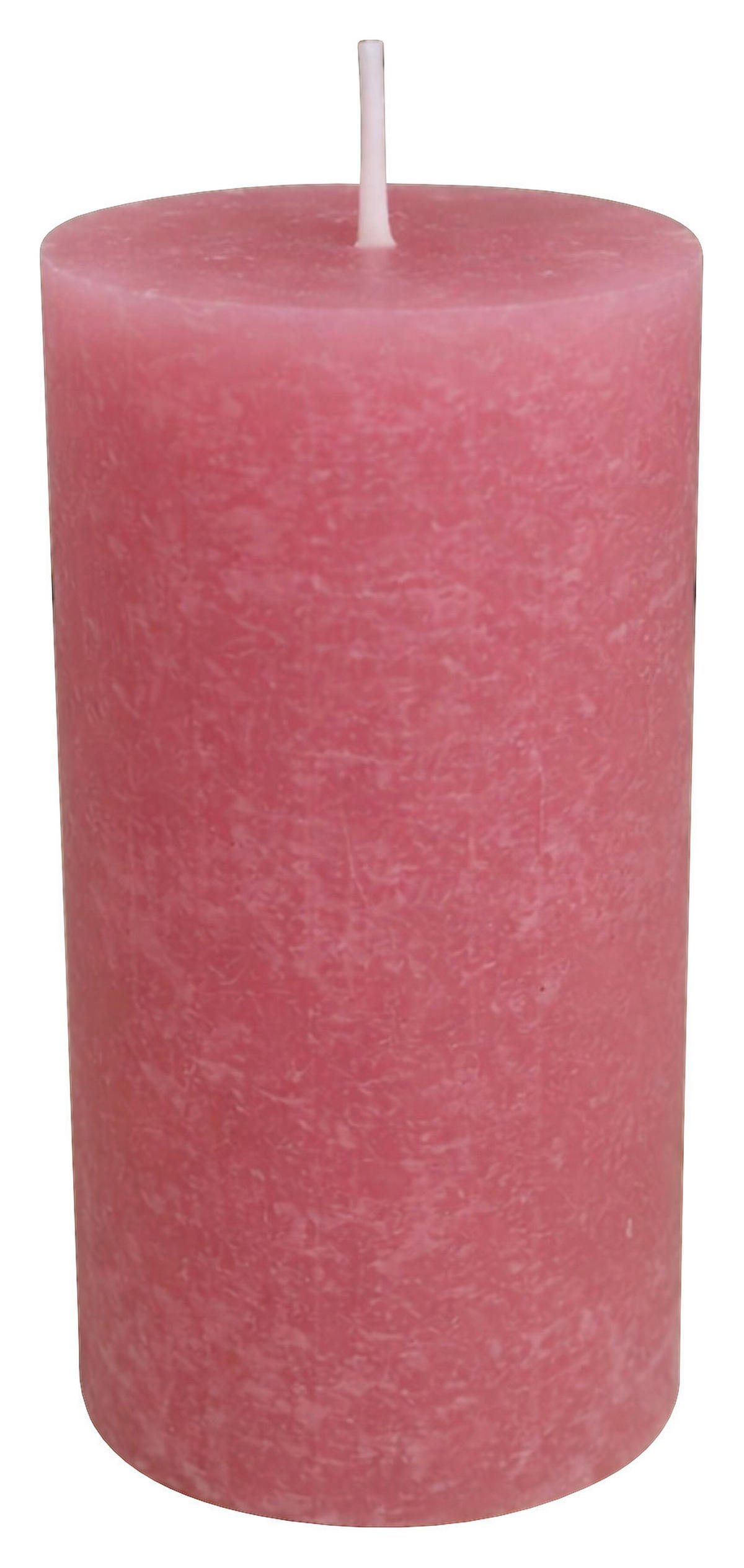 Stumpenkerze rosé H/D: ca. 12x6,8 cm Stumpenkerze - rosé (6,80/12,00cm)