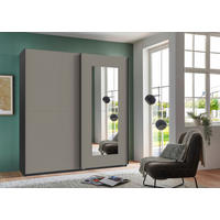 Schwebetürenschrank Dunen Sahara grau B/H/T: ca. 180x198x65 cm Dunen - Graphit/Sahara (180,00/198,00/65,00cm)