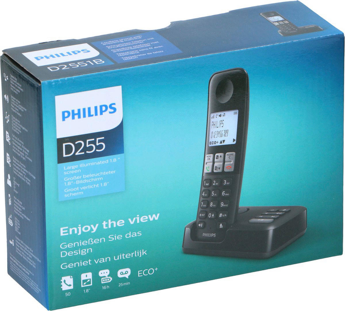 Philips Telefon D2551B/01 DECT-Telefon D2551B/01 - Philips