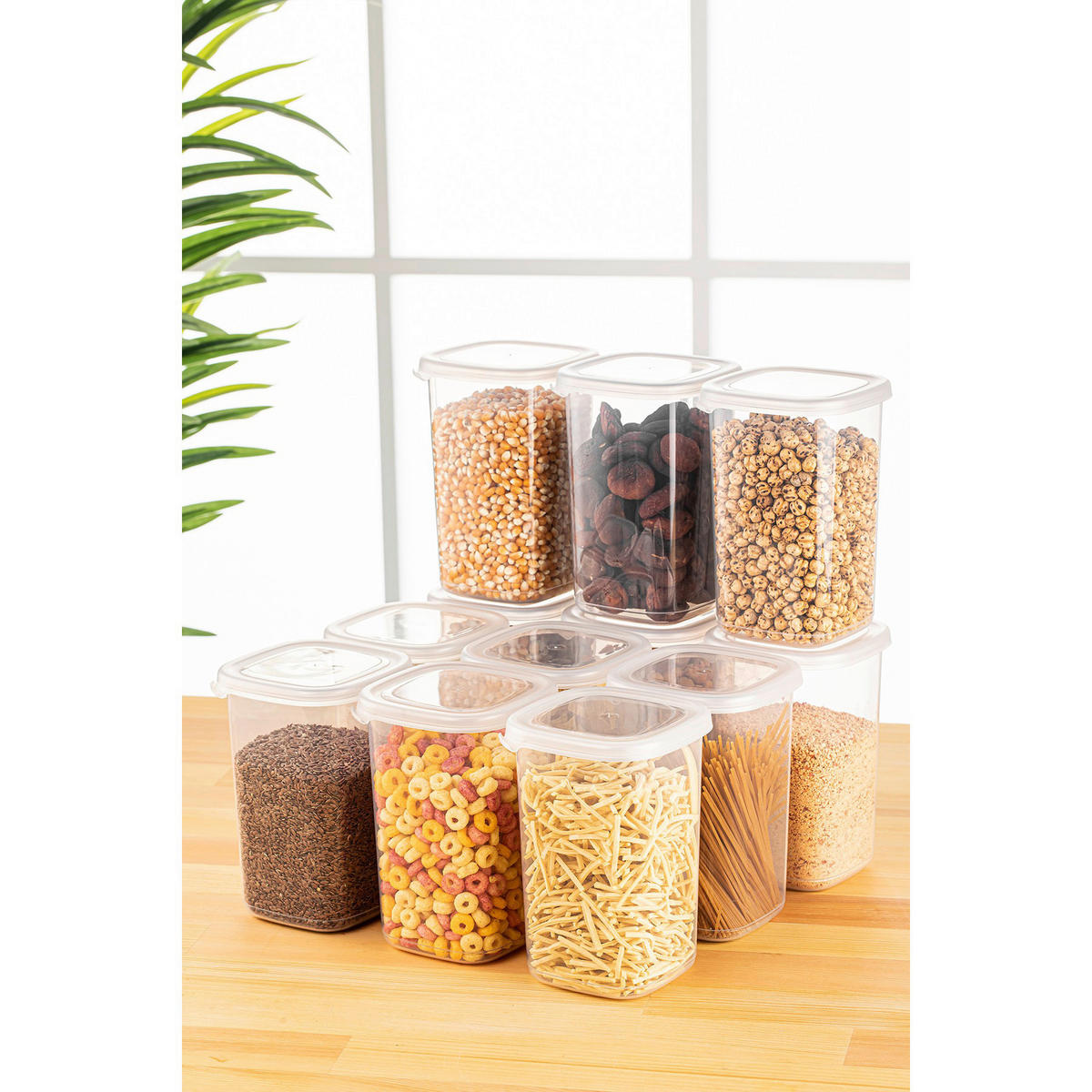 HermiaConcept Vorratsdosenset 12-tlg. weiß B/H/T/L/D: ca. 10x16,5x10x10x10 cm 12-tlg. - weiß (10,00/10,00/16,50cm) - HermiaConcept