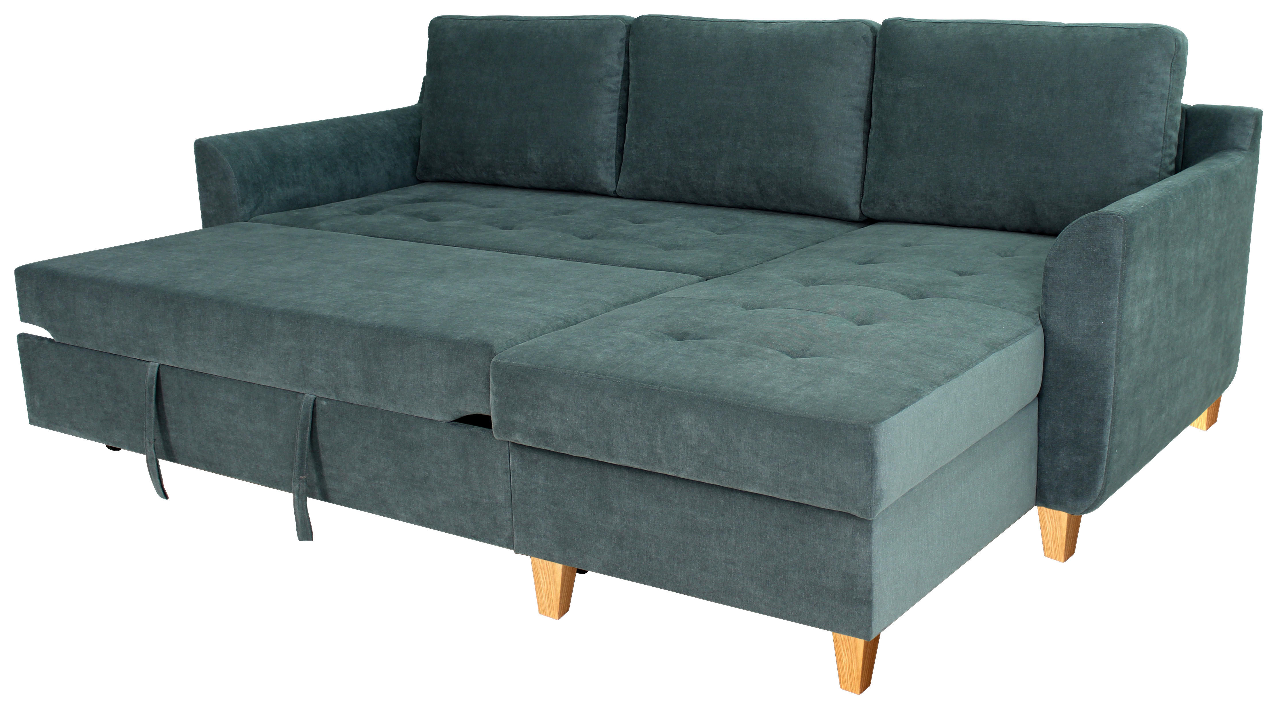Funktionsecke Liv azur Microfaser B/H/T: ca. 231x86x150 cm Liv - Eiche/azur (231,00/86,00/150,00cm)